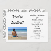Invitation de fête d'anniversaire Vous êtes invité (Devant / Derrière)