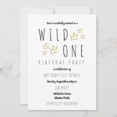 Invitation de fête d'anniversaire Wild One (Devant)