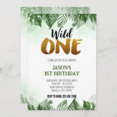 Invitation de fête d'anniversaire Wild One (Devant / Derrière)