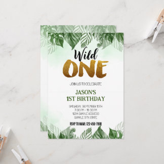 Invitation de fête d'anniversaire Wild One