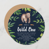 Invitation de fête d'anniversaire Wild One | Cercl (Devant / Derrière)