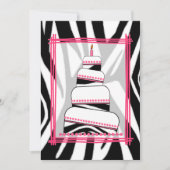 Invitation de fête d'anniversaire Zebra Print & Pi (Devant)