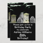 Invitation de fête d'anniversaire Zombie (Devant / Derrière)