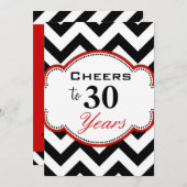 Invitation de fête de 30 ans (Devant / Derrière)