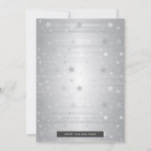 Invitation de fête de bachelor argentée vintage au (Dos)