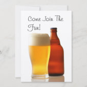 Invitation de fête de Bachelor avec bouteille de b (Devant)