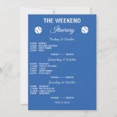 Invitation de fête de bachelor de tennis bleu (Dos)