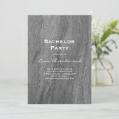Invitation de fête de bachelor en granit (Debout devant)