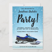 Invitation de fête de bachelor en hiver pour moton (Devant)
