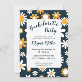 Invitation de fête de bachelor moderne florale (Devant)