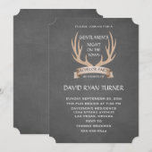 Invitation de fête de Bachelor Party Ruban de Bois (Devant / Derrière)