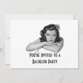 Invitation de fête de bachelor rétro (Devant)