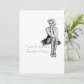 Invitation de fête de Bachelor rétro modèle (Debout devant)