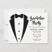 Invitation de fête de bachelor sophistiquée avec c (Devant)