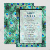 Invitation de fête de Bachelorette à plumes de pao (Devant / Derrière)