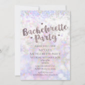 Invitation de fête de bachelorette à scintillement (Devant)