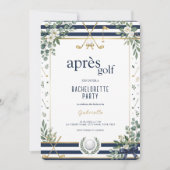 Invitation de fête de Bachelorette après Golf avec (Devant)
