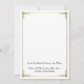 Invitation de fête de bachelorette Art Déco de Gat (Dos)