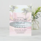 Invitation de fête de bachelorette au bord de la p (Debout devant)
