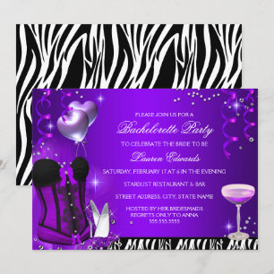 Invitation de fête de bachelorette au thème du cor