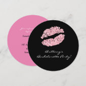 Invitation de fête de Bachelorette avec baiser de (Devant / Derrière)