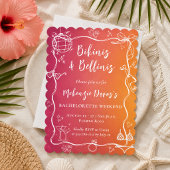 Invitation de fête de Bachelorette Bikinis & Belli