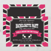 Invitation de fête de bachelorette chaude (Devant / Derrière)