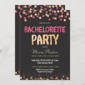 Invitation de fête de bachelorette chic (Devant / Derrière)