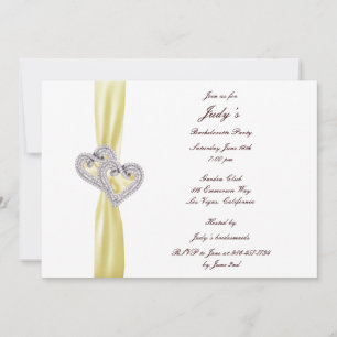 Invitation de fête de Bachelorette Cœurs de Citron