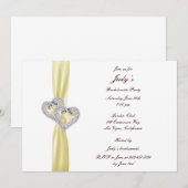 Invitation de fête de Bachelorette Cœurs de Citron (Devant / Derrière)