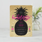 Invitation de fête de Bachelorette d'ananas à pail (Debout devant)