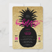 Invitation de fête de Bachelorette d'ananas à pail (Devant)