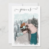 Invitation de fête de Bachelorette de Noël Afro-Am (Devant)