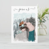 Invitation de fête de Bachelorette de Noël Afro-Am (Debout devant)