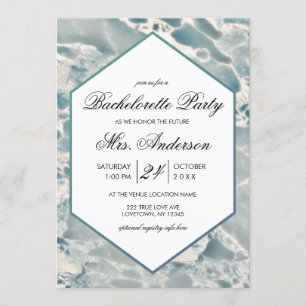 Invitation de fête de Bachelorette de verre de mer