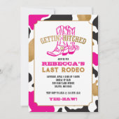 Invitation de fête de bachelorette dernier rodéo e (Devant)