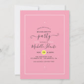 Invitation de fête de bachelorette d'été (Dos)
