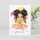 Invitation de fête de bachelorette d'été (Debout devant)