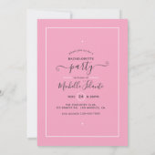 Invitation de fête de bachelorette d'été (Dos)
