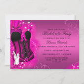 Invitation de fête de Bachelorette en corset à plu (Devant)