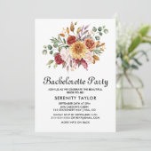 Invitation de fête de bachelorette florale d'autom (Debout devant)
