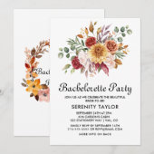 Invitation de fête de bachelorette florale d'autom (Devant / Derrière)