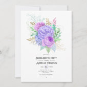 Invitation de fête de bachelorette Florale de Prin (Devant)