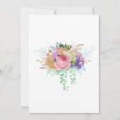 Invitation de fête de bachelorette Florale de Prin (Dos)