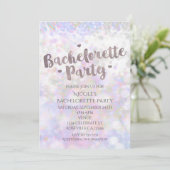 Invitation de fête de bachelorette Iridescent Spar (Debout devant)