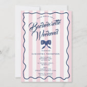 Invitation de fête de Bachelorette Itinéraire Fin  (Devant)