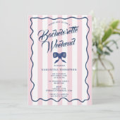 Invitation de fête de Bachelorette Itinéraire Fin  (Debout devant)