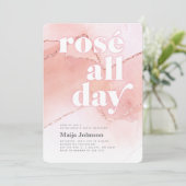 Invitation de fête de Bachelorette Rosé toute la j (Debout devant)