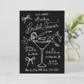 Invitation de fête de bachelorette Verre à Martini (Debout devant)