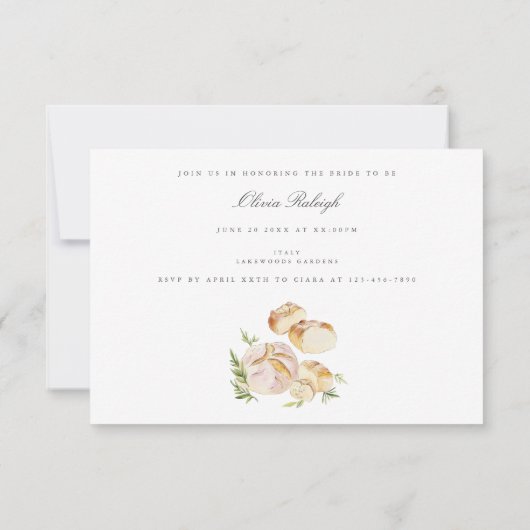 Invitation de fête de bachelorite à l'aquarelle en (Dos)